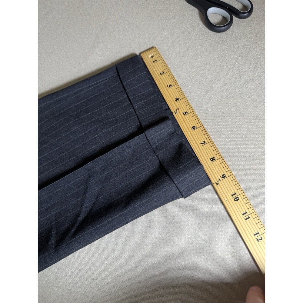Brooks Brothers Suit Size 42L 36" Waist Black Pleated Pants Pinstripe 2 Piece - Picture 14 of 16